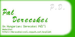 pal derecskei business card